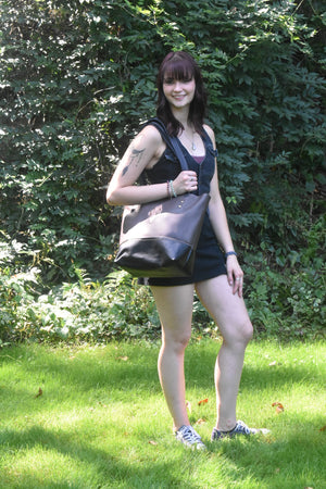 Two Toned Leather Tote