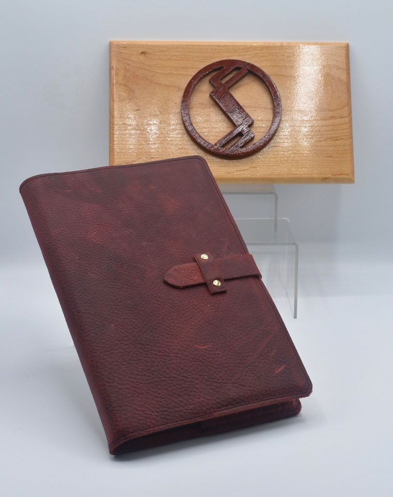 Leather Field Journal Hand Painted Cover - Fabulous Fisher