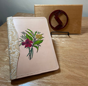 Leather Field Journal Hand Painted Cover