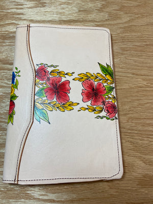 Leather Field Journal Hand Painted Cover