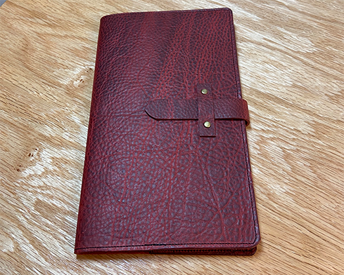 Leather Field Journal Hand Painted Cover - Fabulous Fisher