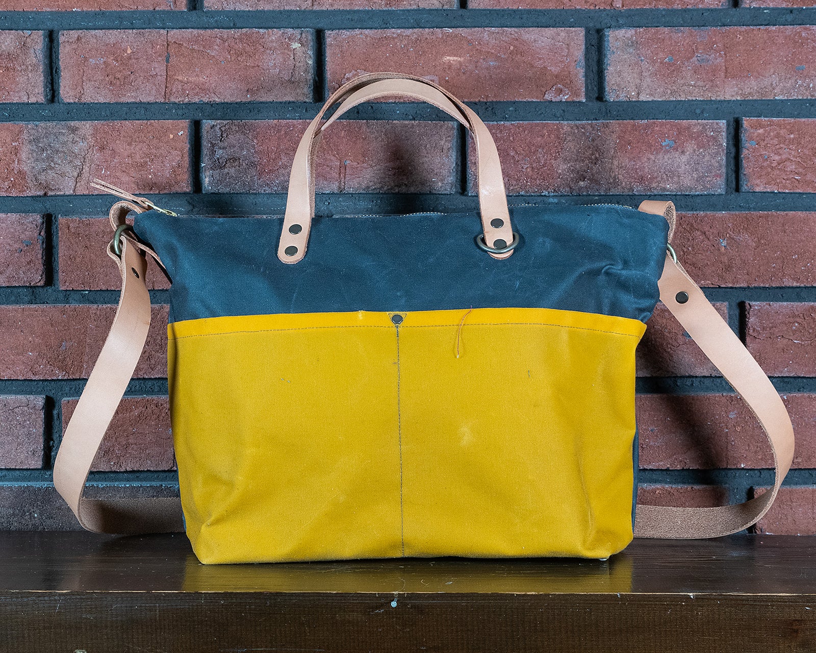 The Cross Country Bag - Navy/Yellow